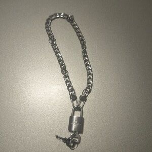 Silver Tone Louis Vuitton Necklace.